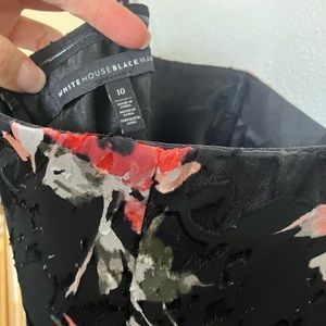 WHBM Floral Strapless Silk dress